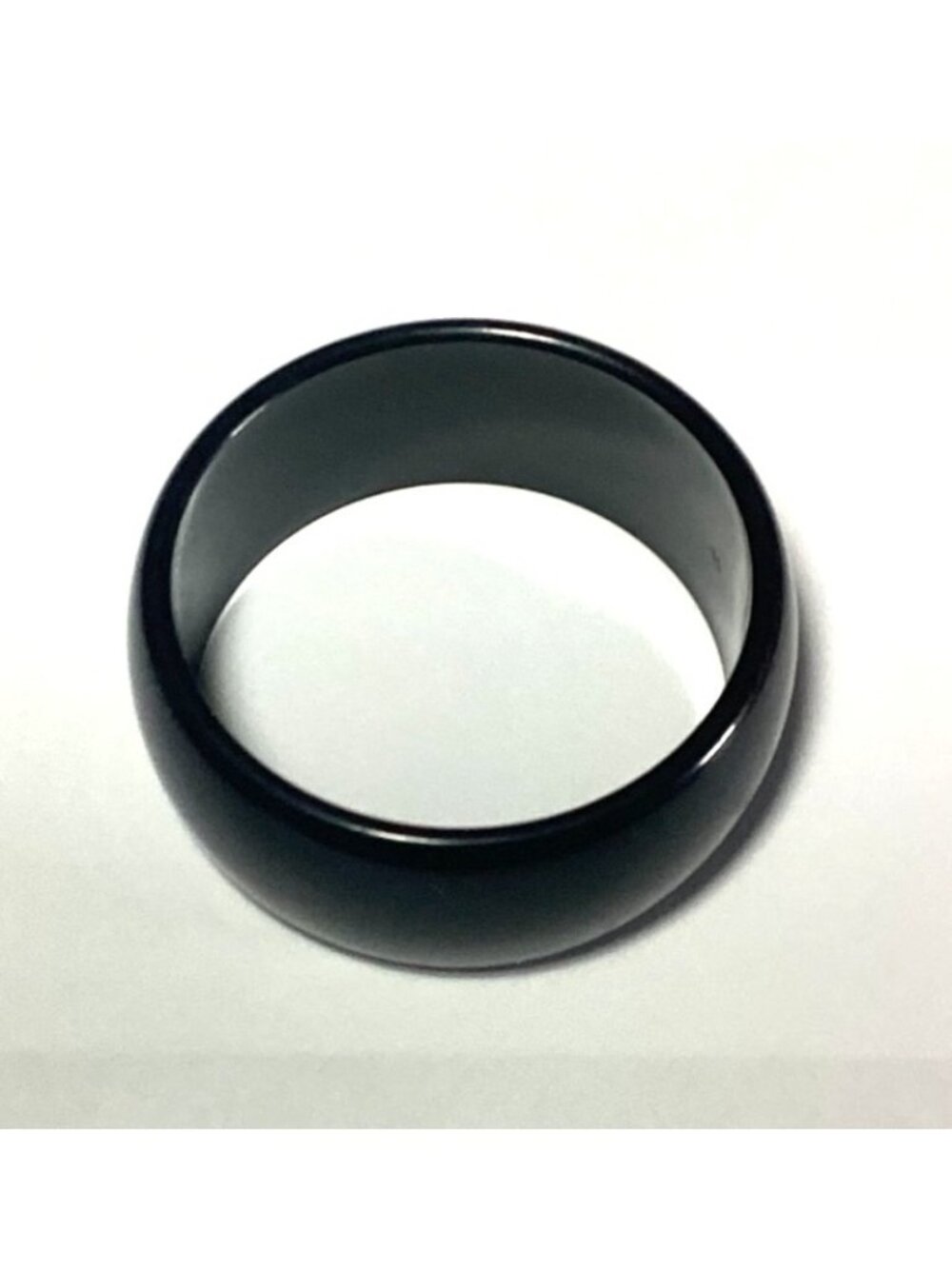 Vintage Mod Wide Black Lucite Bangle Bracelet Minimalist Stackable - Picture 8 of 8